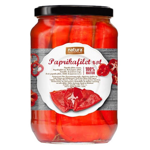 Paprika filet rood 720 ml -Natura