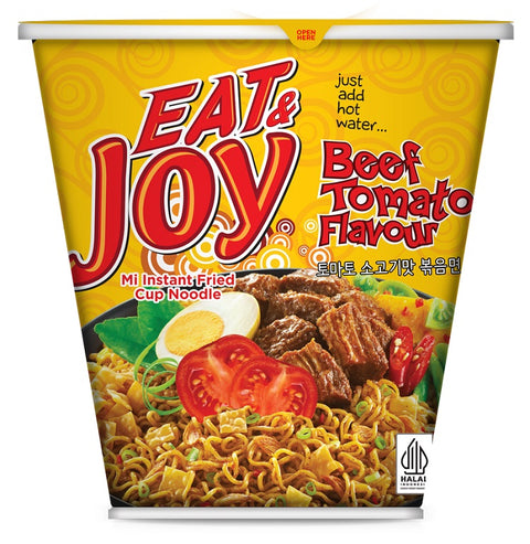 EAT & JOY gebakken noedels rundvlees - tomaat, smaak 70g