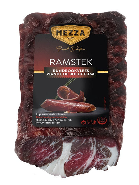 Runderrookvlees -RUMPSTEAK ca500g // 1 karton= ca. 5 kg /prijs per kg.