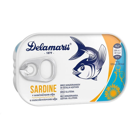 Sardine in olie 90 g Delamaris