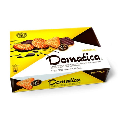 DOMACICA biscuits met een chocoladelaagje 300g Kras