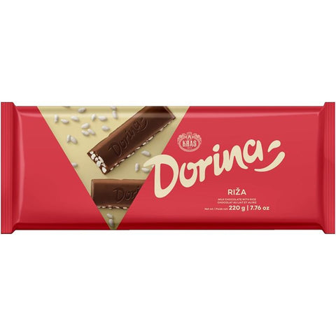 Dorina chocoladereep met gepofte rijst 220g