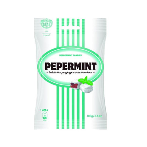 Pepermunt met chocoladekern 100g Kras